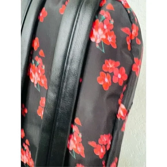 Madden Girl Mini Backpack & Pouch Bag, Lightweight, Black Red Floral, NWT - Picture 11 of 14